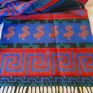 Colourful Southwestern Aztec Print Scarf Fringe